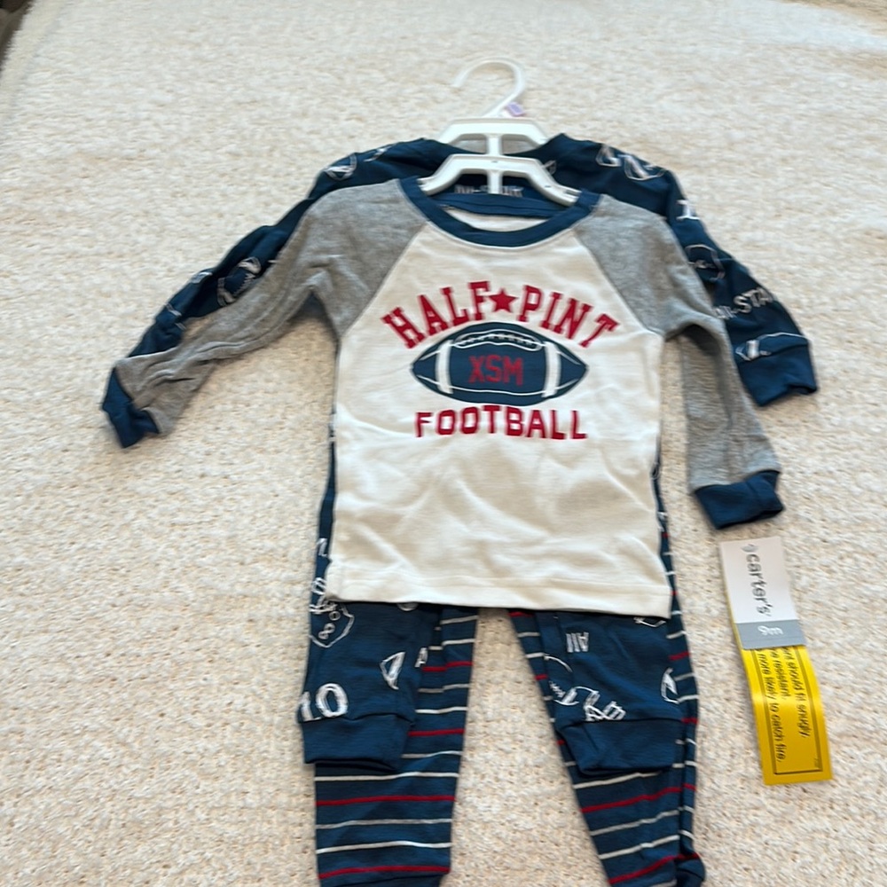 Carter's Gray and Blue Kids Pajama Set